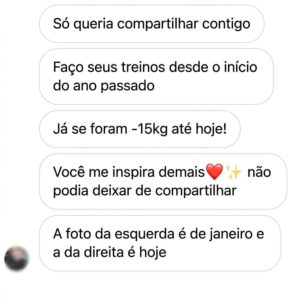 Relato sobre constância nos treinos e evolução pessoal
